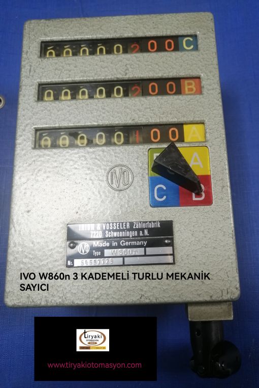  3 Kademe Mekanik Sayıcı